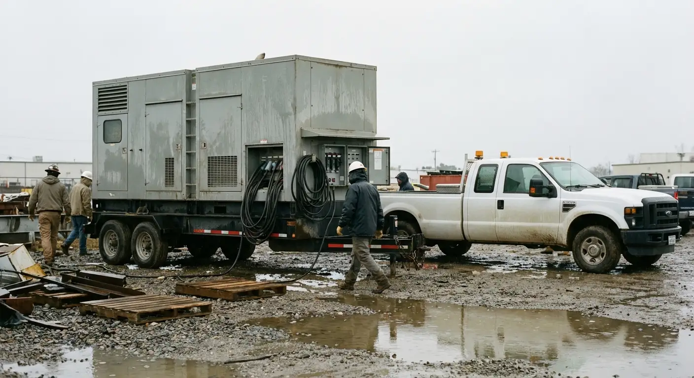 Commercial generator rental unit ready for deployment in Stonecrest, GA