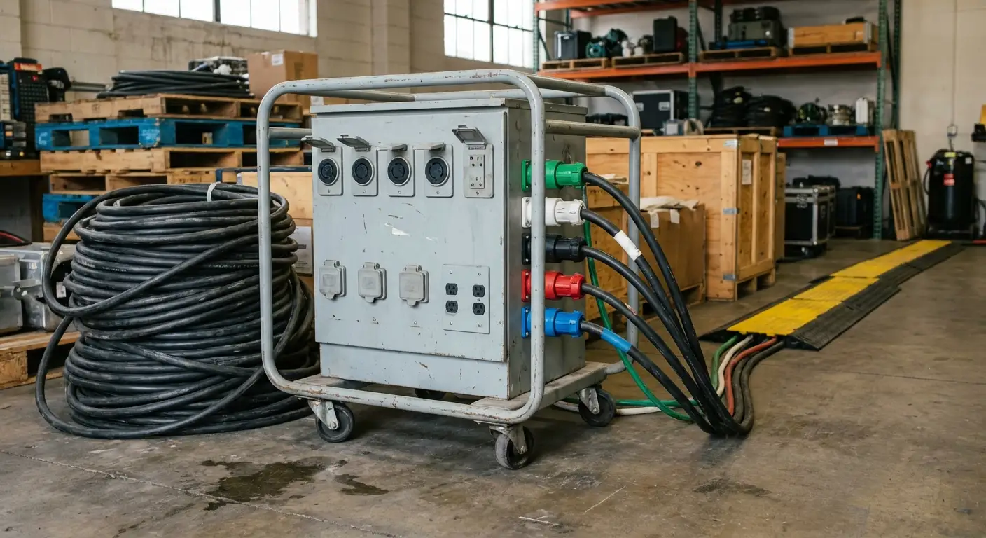 Commercial power distribution equipment ready for deployment in Stonecrest, GA