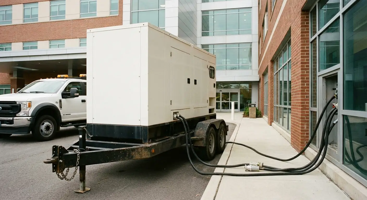 Commercial generator rental equipment ready for deployment in Stonecrest, GA
