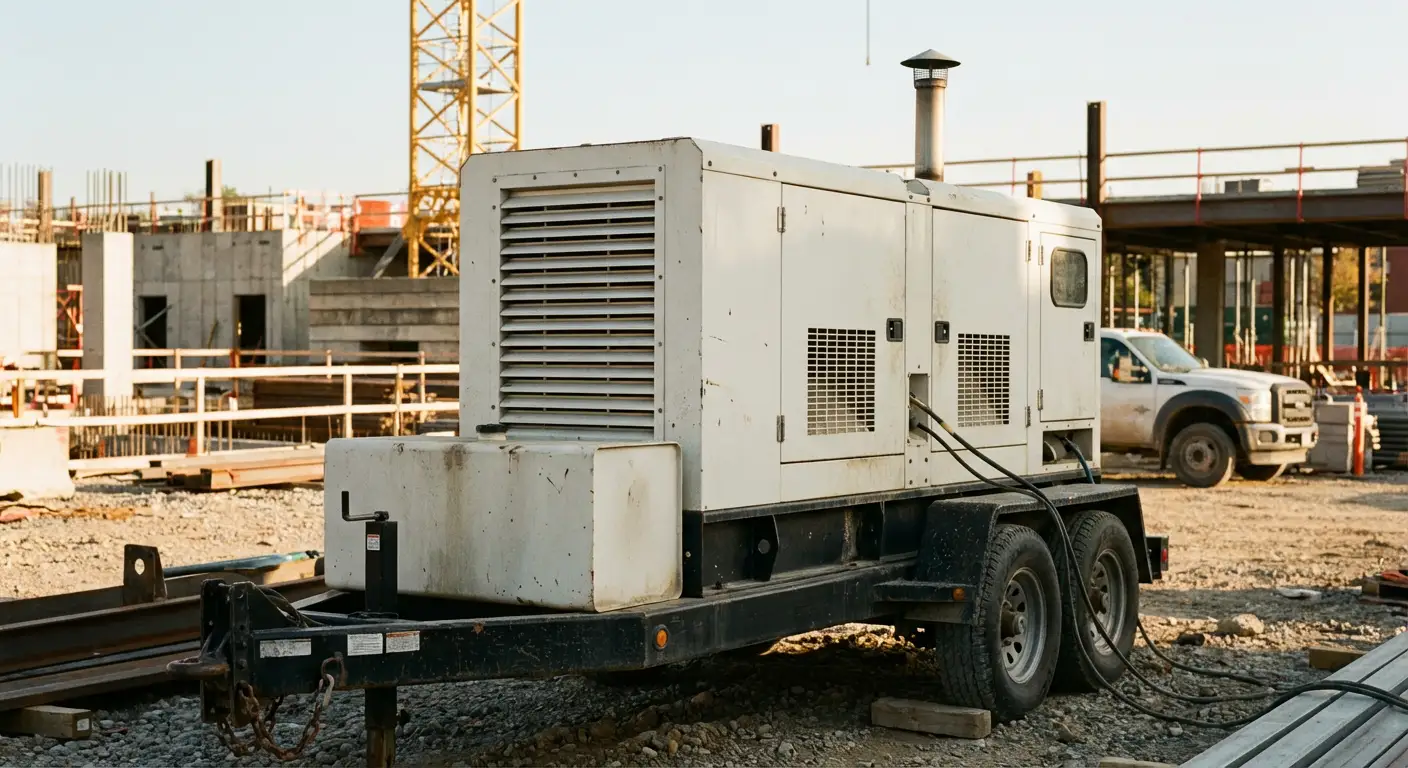 Construction generator rental background in Stonecrest, GA