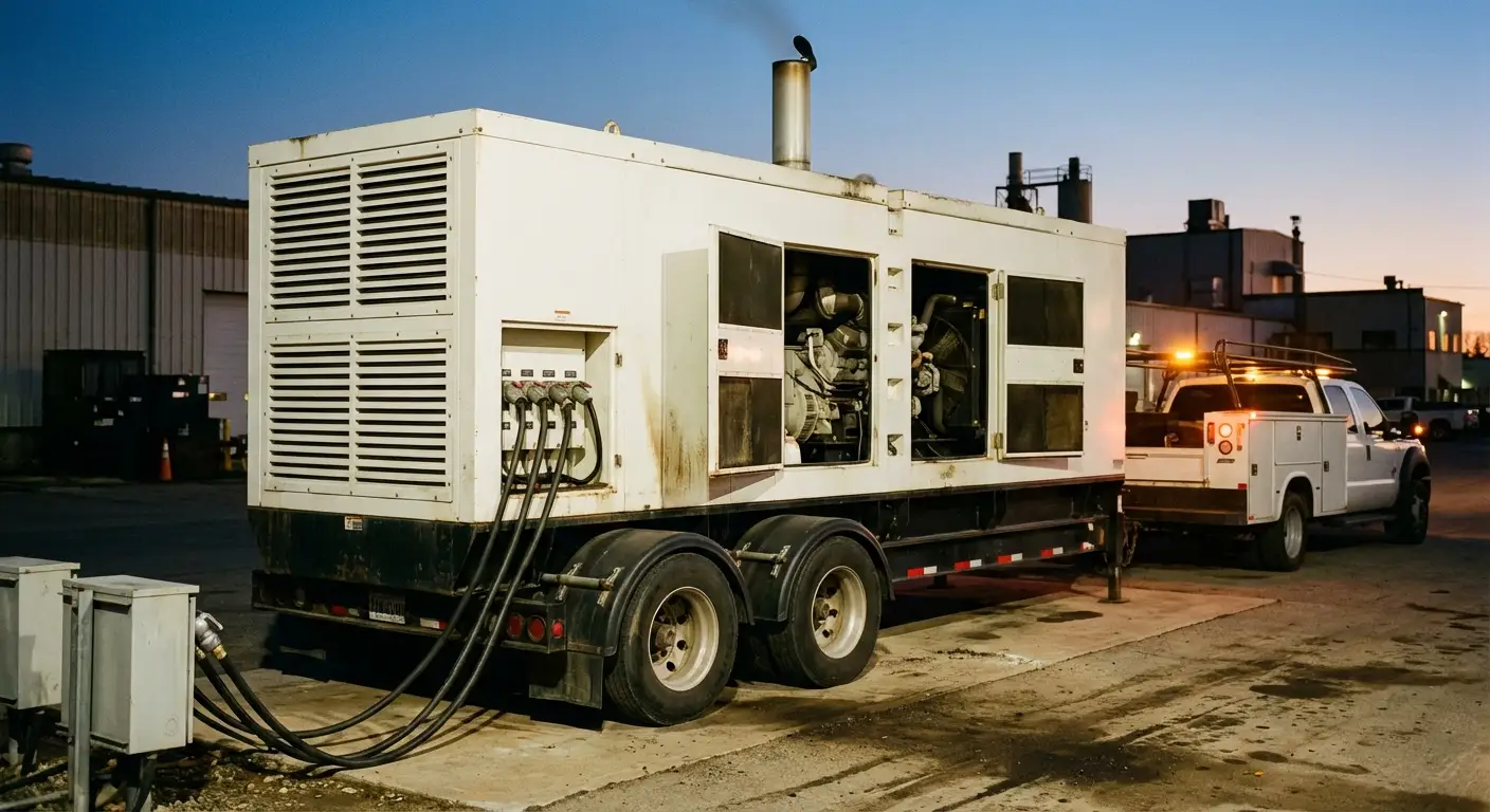 Commercial generator rental background in Stonecrest, GA