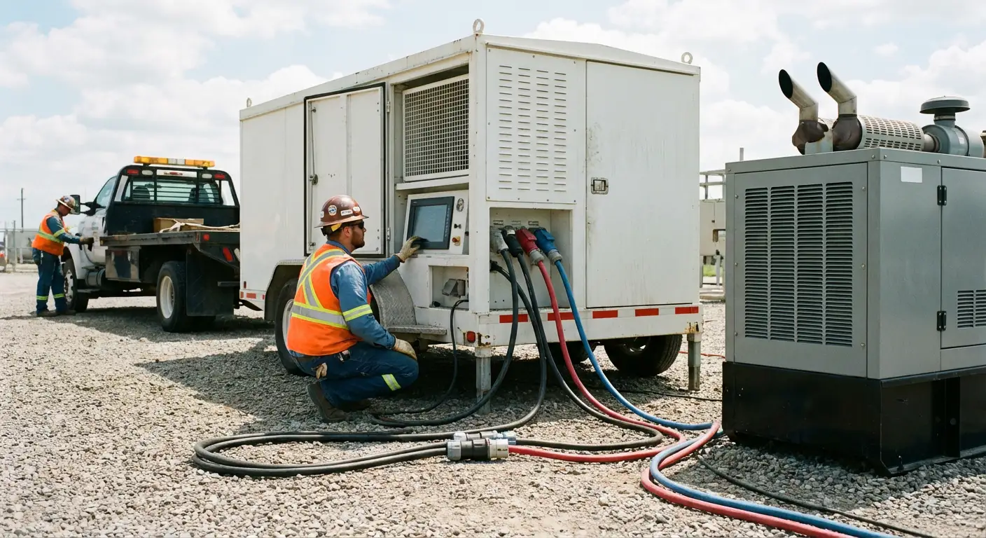Load bank testing equipment setup in Stonecrest, GA