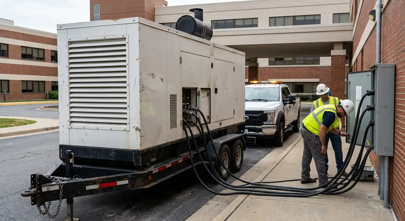 Commercial generator ensuring power reliability in the Stonecrest