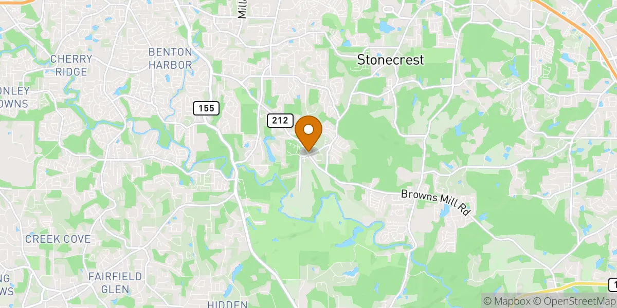 Turner Hill neighborhood map in Stonecrest, GA